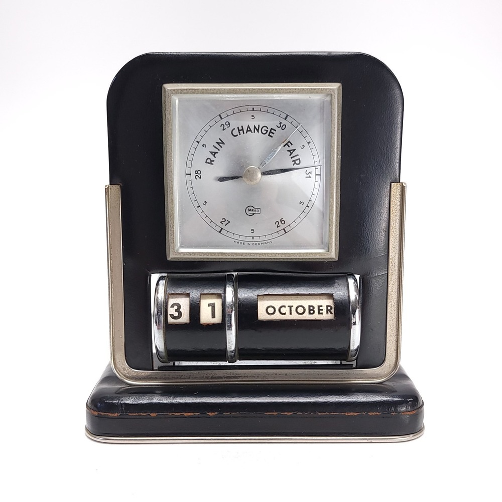 Barigo Rain Change Fair Atmospheric Pressure Barometer Manual Calendar‎ Desk MCM